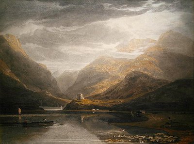 Dolbadarn Castle (akvarell på papper) av Anthony Vandyke Copley Fielding