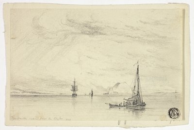Dunbarton sett från Clyde av Anthony Vandyke Copley Fielding