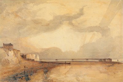 Marine Pier, Brighton - Solnedgång av Anthony Vandyke Copley Fielding