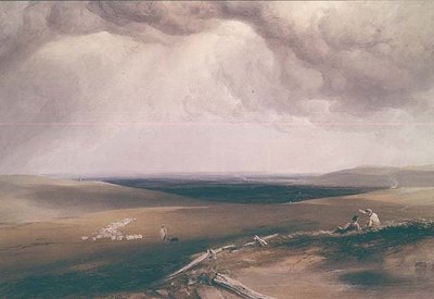 På South Downs av Anthony Vandyke Copley Fielding