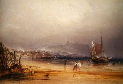 Scarborough (akvarell på papper) av Anthony Vandyke Copley Fielding