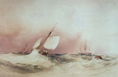 Havslandskap utanför sydkusten av Anthony Vandyke Copley Fielding