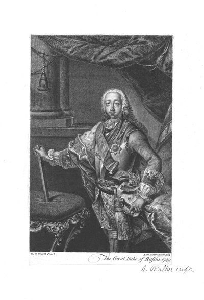 Den store hertigen av Ryssland, 1749, 1752. av Anthony Walker