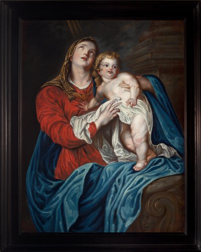 Anonym. Jungfru med barnet. 1700-talet (?). av Anthony van (after) Dyck