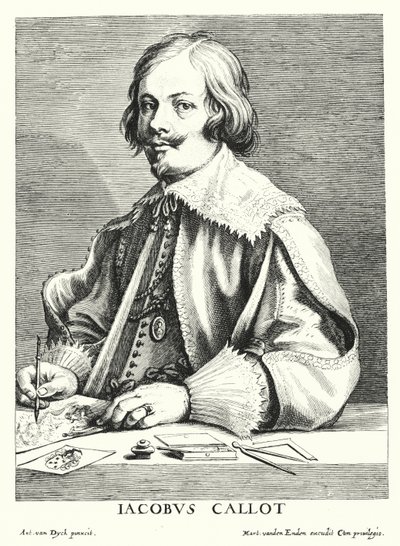 Jacques Callot, fransk ritare och grafiker (gravyr) av Anthony van (after) Dyck
