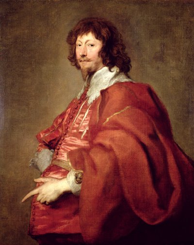 Porträtt av Endymion Porter, diplomat och rojalist (olja på duk) av Anthony van (attr. to) Dyck