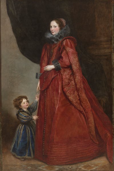 En genuesisk dam med sitt barn, ca. 1623-1625. av Anthony van Dyck