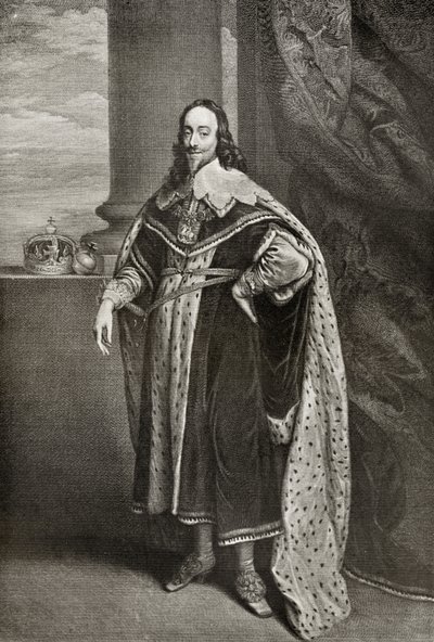 Charles I, graverad av Sir Robert Stange, från 