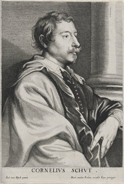 Cornelius Schut, utan datum (etsning på lagt papper med gravyr) av Anthony van Dyck