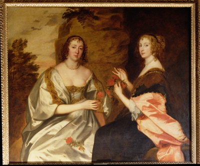 Grevinnan av Morton (d.1654) och Mrs. Killigrew (d.1638) av Anthony van Dyck
