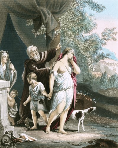 Hagar and her son departeth av Anthony van Dyck