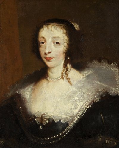 Henrietta Maria, drottning av Karl I, ca 1630 (olja på duk) av Anthony van Dyck