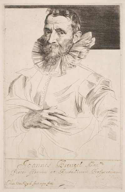 Jan Brueghel, ca 1632 (etsning) av Anthony van Dyck