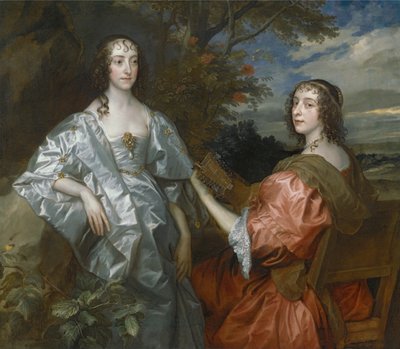 Katherine, grevinnan av Chesterfield, och Lucy, grevinnan av Huntingdon av Anthony van Dyck