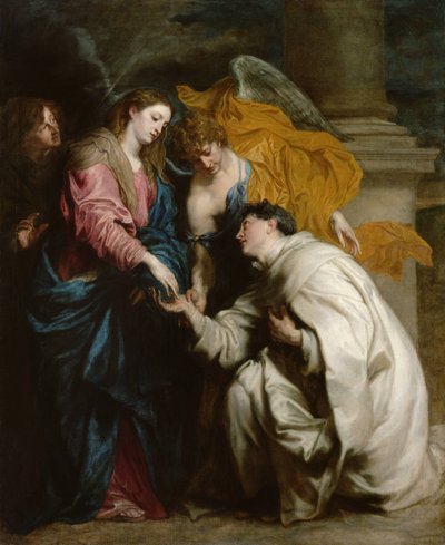 Visionen av salige Hermann av Steinfeld, känd som Joseph (1150-1230) - Målning av Sir Anthonis (Anton eller Antoon) van Dyck (1599-1641), olja på duk (160x128 cm) av Anthony van Dyck