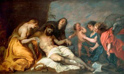 ""Lamentation sur la mort du christ"" (Klagan över Kristus) Målning av Anthony (Anton eller Antoon) Van Dyck (1599-1641) Olja på duk ca 1637-1640 Dim 156,5x257 cm Museo de Bellas Artes de Bilbao av Anthony van Dyck