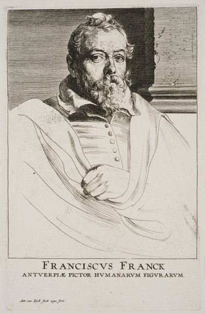 Porträtt av Frans Francken av Anthony van Dyck