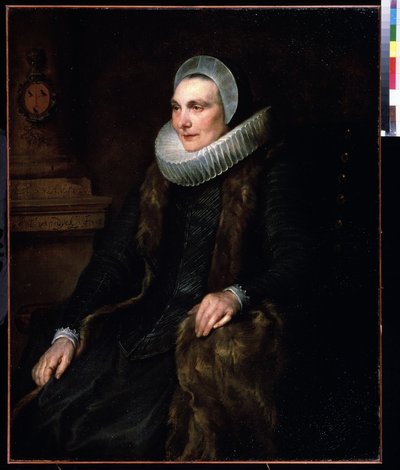 Porträtt av Maria Bosschaert (1605-1664) (Porträtt av Maria Boschaert). Peinture de Antoine (Anthonis, Anthony, Anton eller Antoon) van Dyck (1599-1641) av Anthony van Dyck