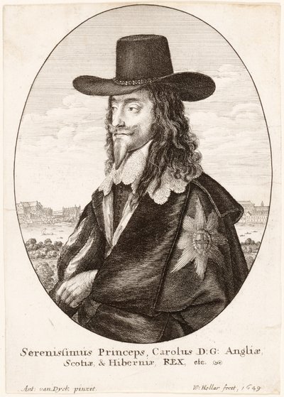 Porträtt av Charles I, pub. 1649 av Anthony van Dyck