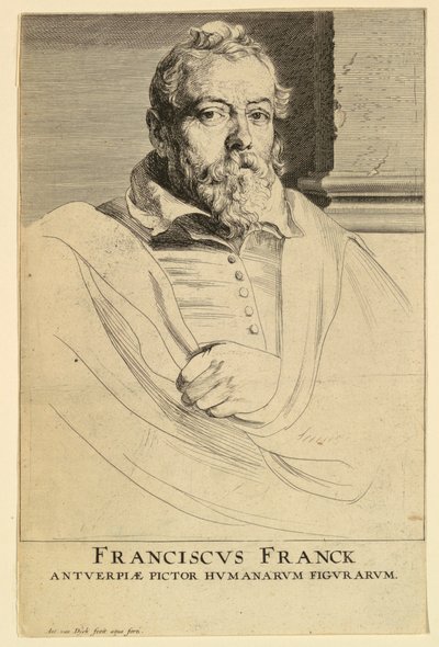 Porträtt av Frans Francken, från Icons of Princes of Men av Anthony van Dyck