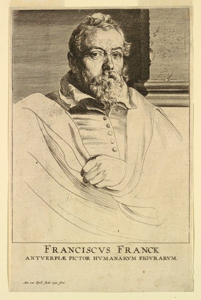 Porträtt av Frans Francken, från Icons of Princes of Men av Anthony van Dyck