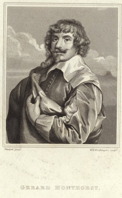 Porträtt av Gerard van Honthorst av Anthony van Dyck