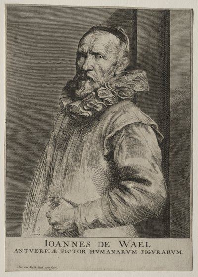 Porträtt av Jan de Wael Nevers. av Anthony van Dyck