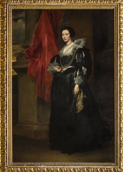 Porträtt av Johanna av Blois, ca 1634-35 (olja på duk) av Anthony van Dyck