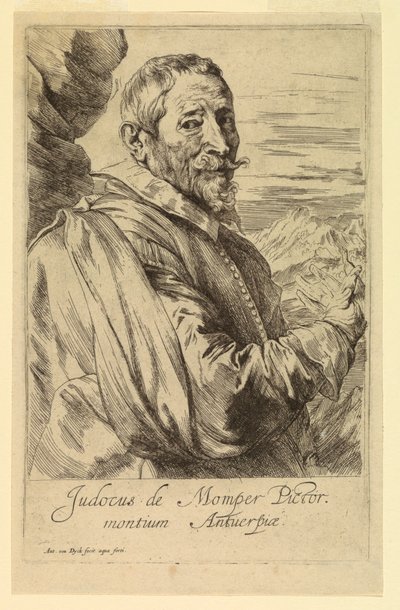 Porträtt av Josse de Momper, från Icons of Princes of Men av Anthony van Dyck