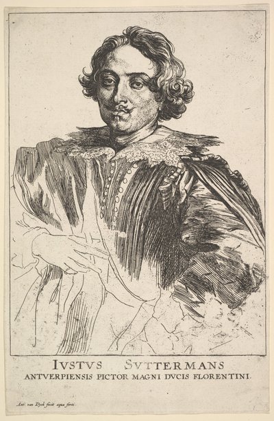 Porträtt av Justus Suttermans, 1600-talet. av Anthony van Dyck