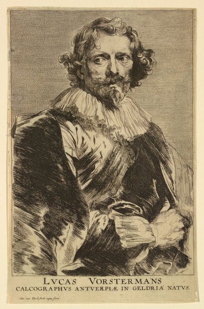 Porträtt av Lucas Vorsterman I, från Icons of Princes of Men av Anthony van Dyck