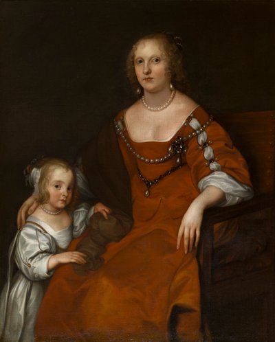 Porträtt av Margaret Howard, grevinnan av Carlisle (1618-1664) och Lady Diana Russell, som blev Lady Allington (1652-1701), ca 1654-53 (olja på duk) av Anthony van Dyck