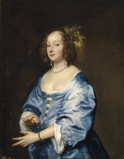Porträtt av Mary née Ruthven, Lady van Dyck av Anthony van Dyck