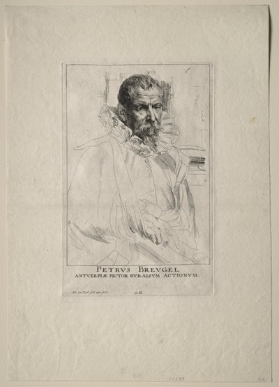 Porträtt av Pieter Breughel av Anthony van Dyck