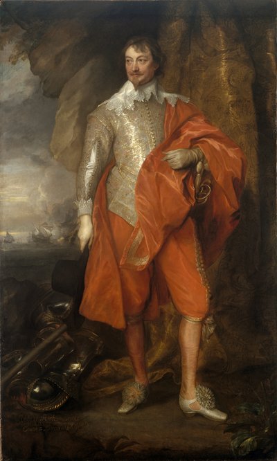 Porträtt av Robert Rich, 2nd Earl of Warwick 1587-1658, mellan 1632 och 1641 av Anthony van Dyck
