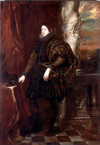 Porträtt av en gentleman i familjen Spinola eller porträtt av en ung patricier Målning av Antonie Van Dyck (1599-1641) 1623-1625 ca. Sol. 243x170 cm Genes, Galleria di Palazzo Rosso av Anthony van Dyck