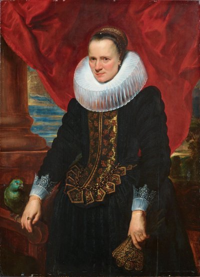 Porträtt av en kvinna med stor ruff av Anthony van Dyck