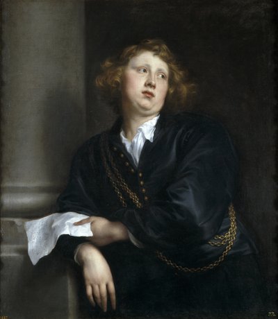 Porträtt av tonsättaren och organisten Henricus Liberti 1610-1669 av Anthony van Dyck