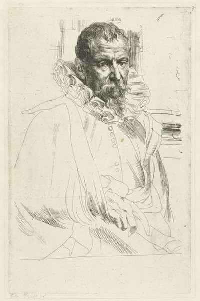 Porträtt av Pieter Brueghel den yngre av Anthony van Dyck