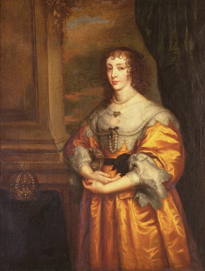 Drottning Henrietta Maria, ca 1633 av Anthony van Dyck