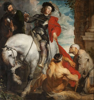 Sankt Martin av Tours delar sin mantel av Anthony van Dyck