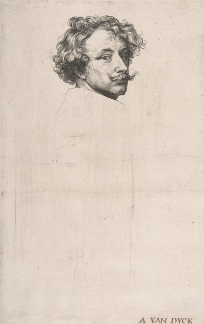 Självporträtt, från The Iconography, ca. 1640. av Anthony van Dyck