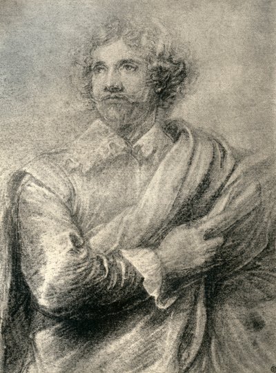 Studie för målningen av gravören Peter De Jode den yngre, 1913. av Anthony van Dyck