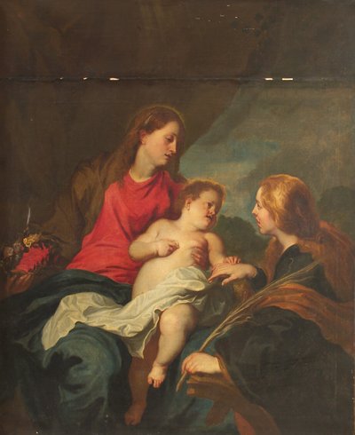 Det mystiska äktenskapet av den heliga Katarina av Alexandria av Anthony van Dyck