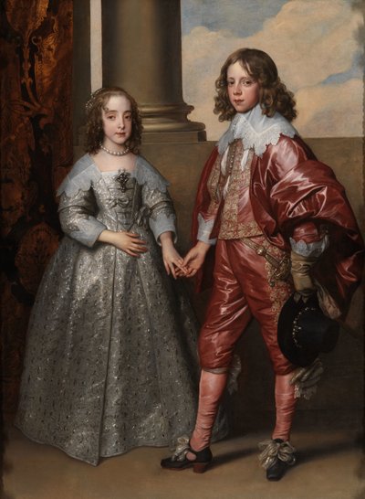 William II, Prins av Orange, och hans brud, Mary Stuart Dubbelporträtt av Willem II (1626-1650), prins av Orange och prinsessan Mary Stuart (1631-1660), senare prinsessan kunglig av Anthony van Dyck