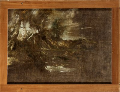 Skogsbeklätt landskap av Anthony van Dyck