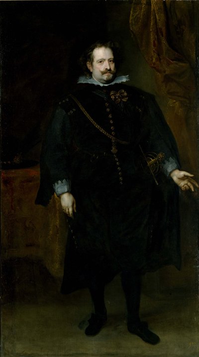 Diego Felipe de Guzman, marskalk av Regganes. av Anthony van Dyck
