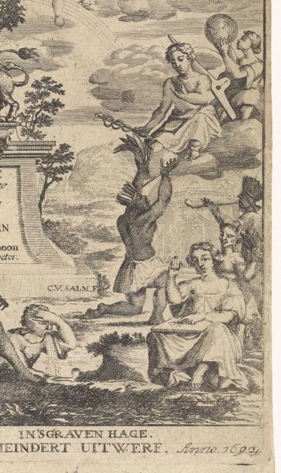Allegori över botaniken Titelsida för: Theodorus Schoon, True Exercise and Analysis of Plants, 1692 av Anthony van Zijlvelt