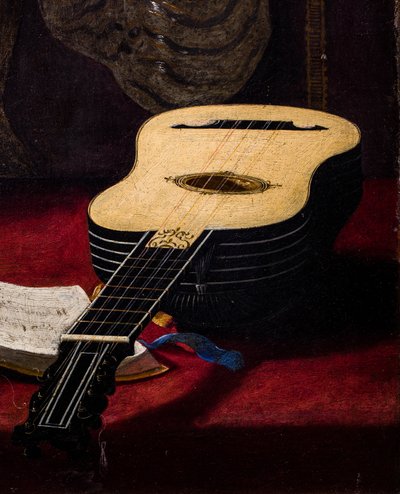 Theorbospelare (detalj) av Antiveduto Gramatica