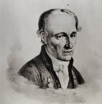 Porträtt av Rene Just Hauy (1743-1822) (litho) (s/v foto) av Antoine (after) Maurin